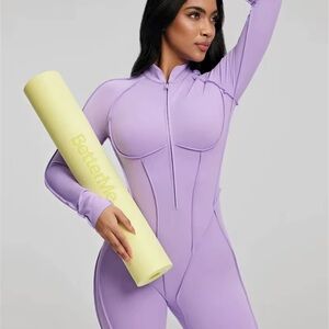 Purple Zip-Up Bodysuit